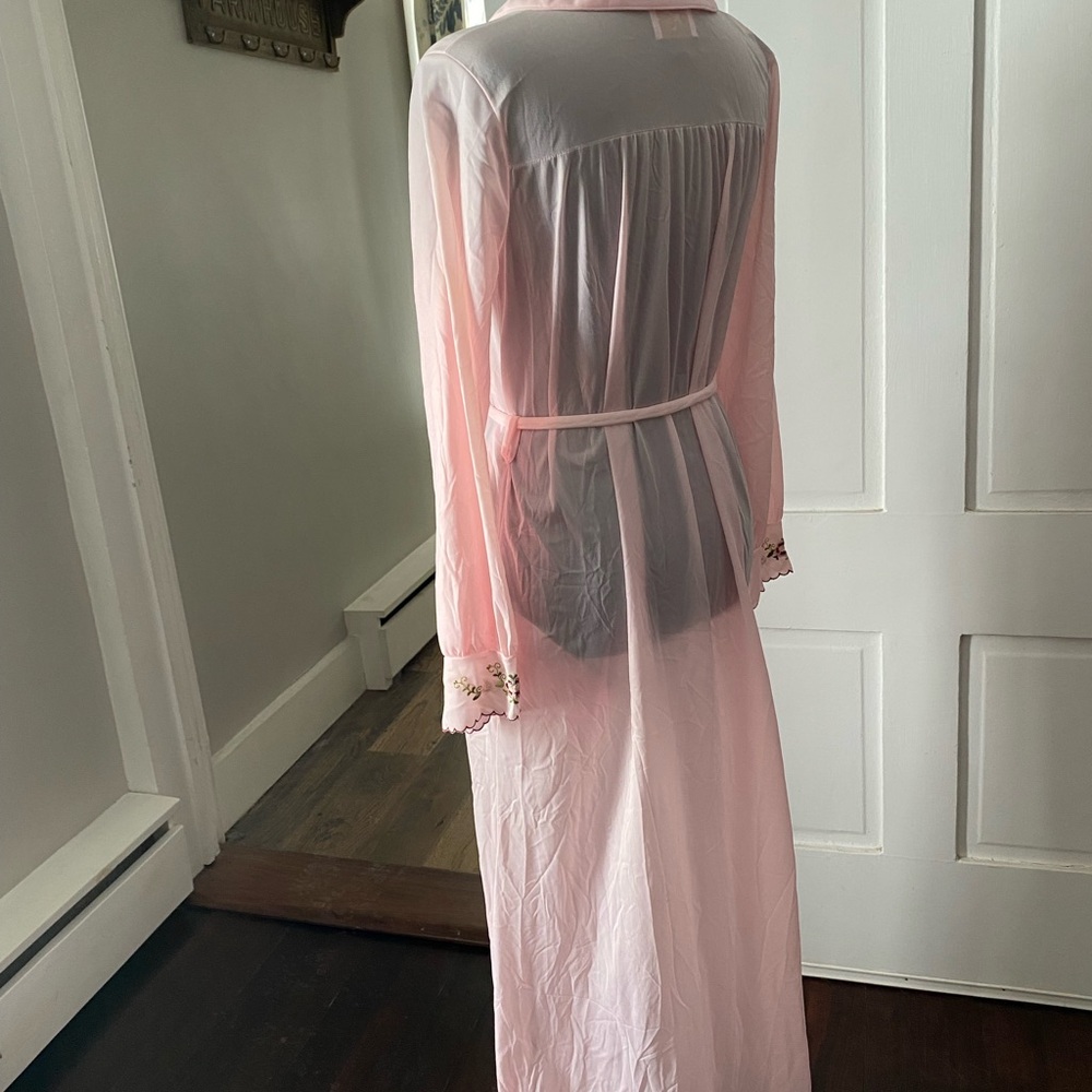 Vintage Pink S Delicate Embroidered sleeve Cottagecore feminine - Picture 7 of 13